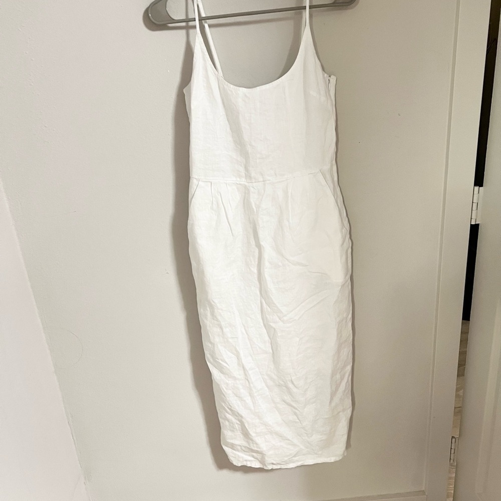 Quince 100% European Linen Scoop Neck Midi Dress size XS - Picture 11 of 12